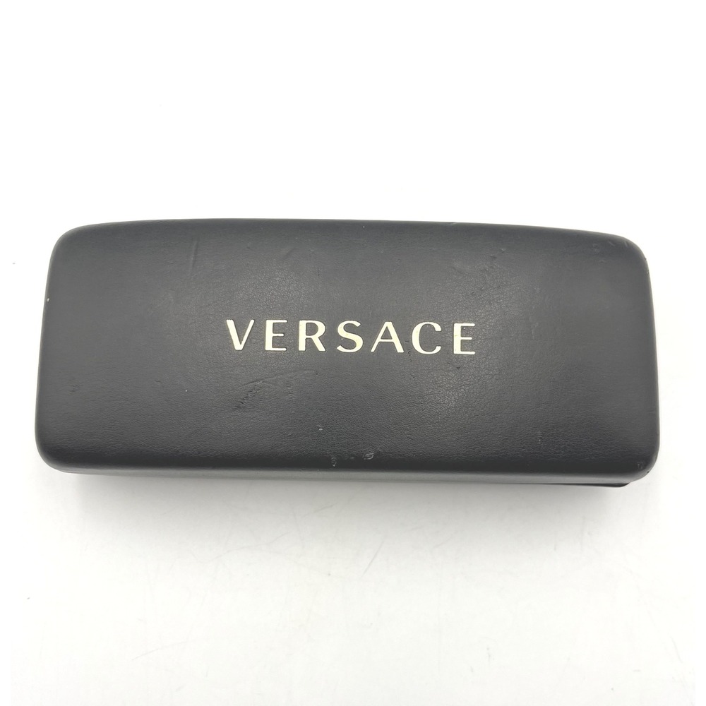 Versace Eyeglasses Case Black Hard Shell Clamshell Logo